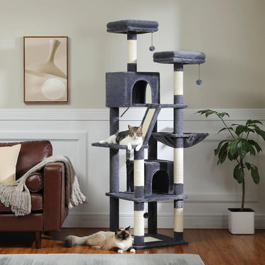 Multi-Level Cat Condo for Large Cats Cat Furniture KittyNook Dark Gray